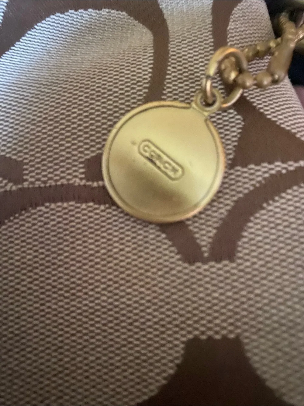 Coach Red Leather Interior Signature Tote